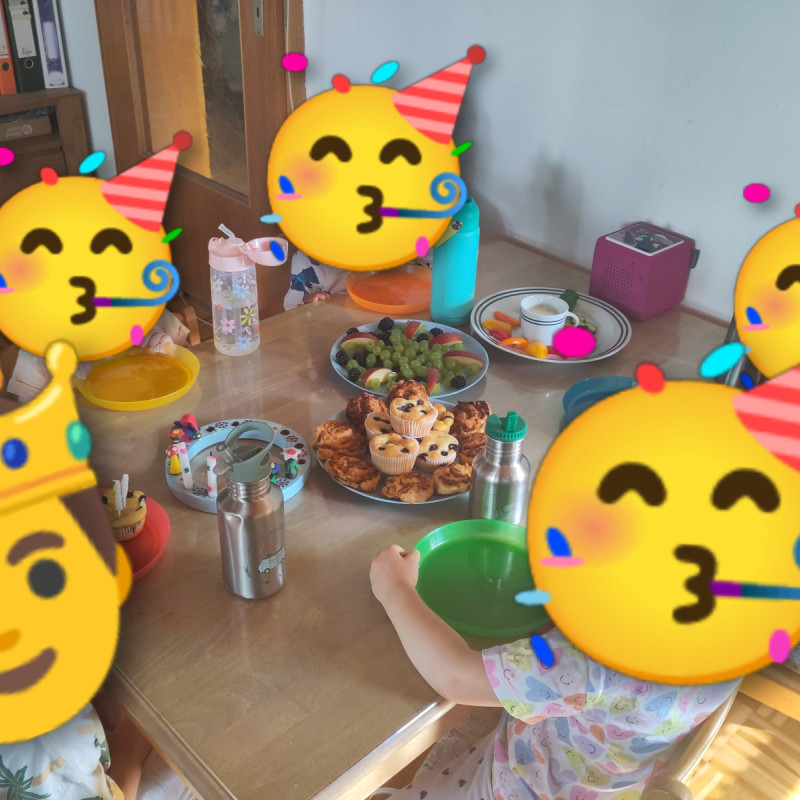 Geburtstagsessen am Kindertisch